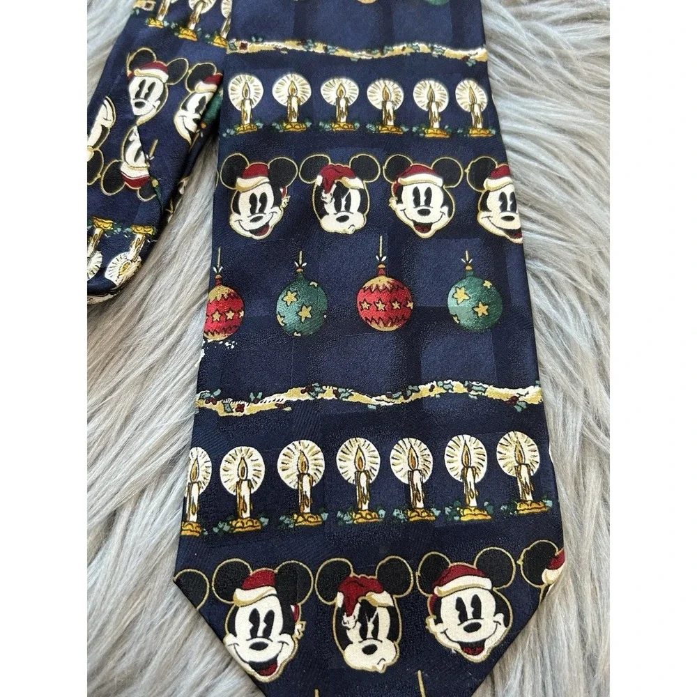 VTG Mickey Unlimited Holiday Men's Holiday Silk‎ Necktie Christmas Designed Tie